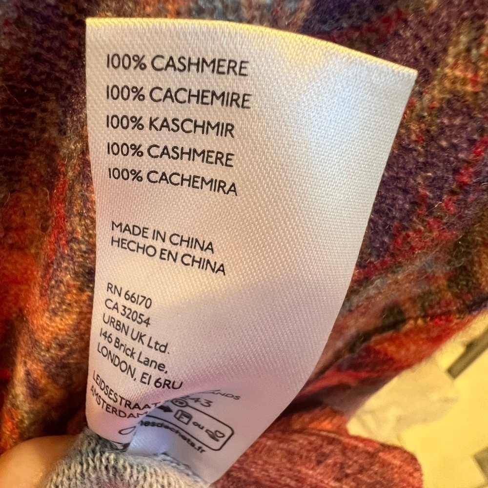 Small Anthropologie pilcro v neck cashmere hi low sweater multi color pattern - Picture 11 of 14